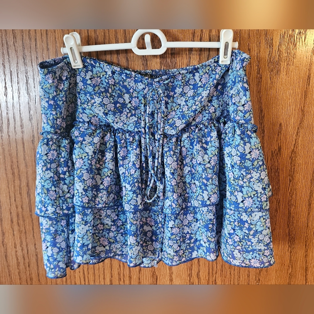 Floral Blue Skirt